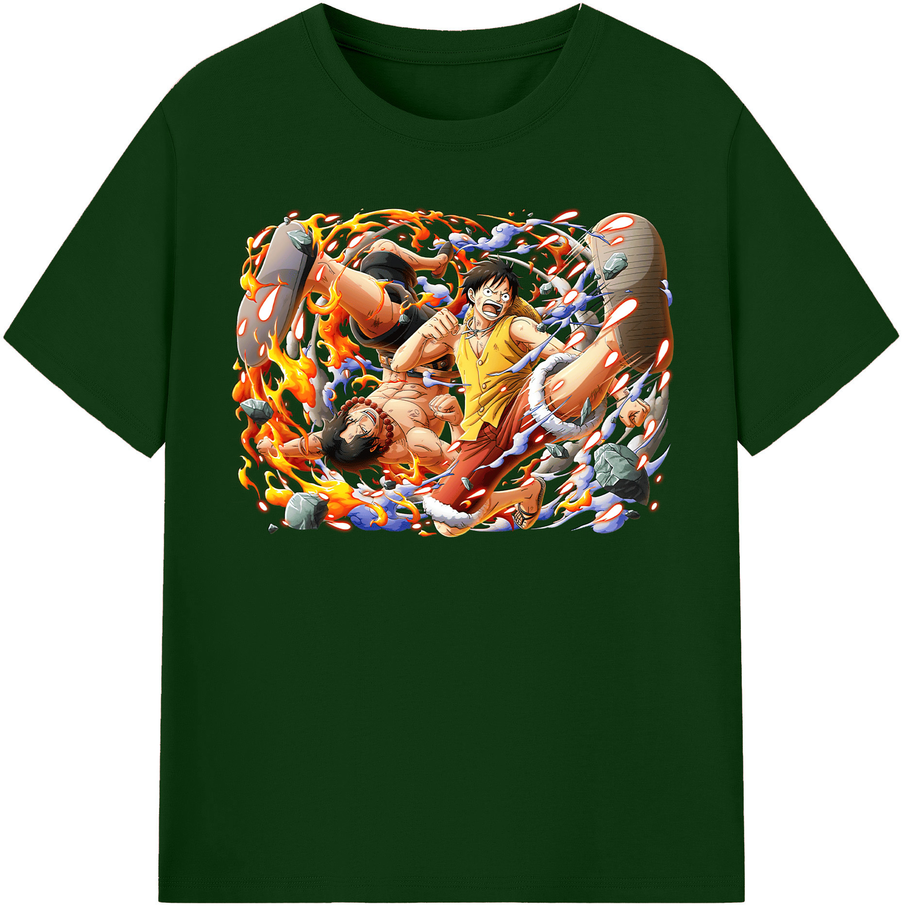 ワンピース モンキー・D・ルフィ ONE PIECE Monkey D. Luffy 綿100％半袖Tシャツ（フロントプリント）